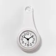 Bathroom Shower Silica Wall Clock Waterproof Suction Cups Clock Home Kitchen Refrigerator Decor Hanging Clock
