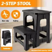 Multipurpose Folding 2 Step Stool Non-Slip Ladder Stool Kitchen Bathroom Car RV