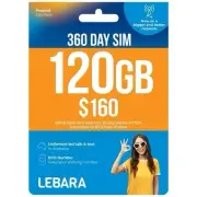 Lebara extra small Long term plan 360days-120GB data/360days Starter Pack