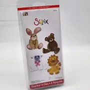 Sizzix Sizzlits Dies 4PK Stuffed Animal Set 654484 Teddy Bear Bunny Rabbit