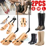 Pair Boot Stretcher Shoe Shaper Wooden Western Cowboy Boot Tree Expander US 4-13