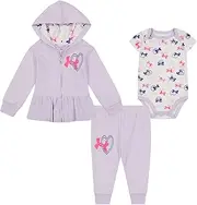 Under Armour baby-girls 3-piece Set, Bodysuit With Coordinated Top & Bottom, Lightweight & Relaxed Fit
