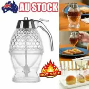 Creative Honey Syrup Dispenser Pot Jar Cup Bee Hive Trigger Storage Bottle New
