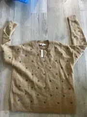 NWT Madewell Embroidered Pullover Sweater - 20% Alpaca Wool - Small