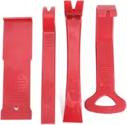 4Pcs Car Interior Trim Removal Tool Kit: Plastic Pry Tool Set for Panel, Audio, Dashboard & Clip Fastener, Pom Material, Red