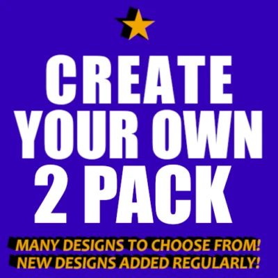 Two 2 Pack of Pin-back Badge Buttons. 1.25 inch CHOOSE ANY FROM OUR LISTINGS