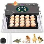 Intelligent Incubator Can Hold 12-18 Eggs LED Digital Temperature Display Automatic Egg Turn and Add Water for Eggs Duck Eggs Parrot Eggs Hatch Very Suitable f