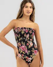 [Kaiami] Kaiami Women's Miranda Strapless One Piece Bathing Suit in Black Size 4 4 Black