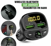 Bluetooth Car Phone Charger Transmitter FM Radio iPhone Android Wireless Adapter