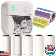 KEEPHOPE Label Maker Machine with 6 Waterproof Tapes, Thermal Label Maker, Po