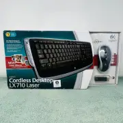 Logitech Cordless Desktop LX710 Laser Keyboard and Mouse 967670-0403 NEW