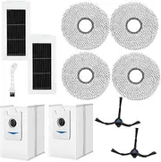 Replacement Part Set for Ecovacs Deebot X5 Omni, X5 Pro Vacuum Cleaner Robot Accessories, 4 Wipes + 2 Side Brushes + 2 Filters 2 Dust Bags + Brush