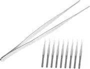 BESPORTBLE Garden Tweezer Set 10pcs Extended Planting Tweezers Comfortable Grip Multi-functional for Bonsai and Succulent Care