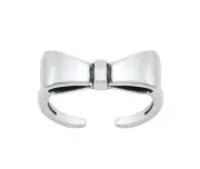 Bow sterling silver toe ring