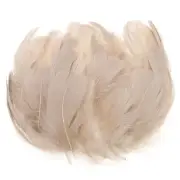 Colorful Feathers 3-5inch, 300pcs Goose Feathers Bulk, Pale Pink