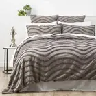 Chenille Wave 100% Cotton Vintage Washed Grey Tufted Quilt Cover Set by Cloud Li