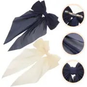 2pcs Large Bow Hair Clips Big Bow Clips Ribbon Tail Barrettes Bowknot Barrettes