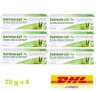 6 x Burnova Gel Plus Aloe Vera, Centella, Cucumber Extract Moisturizing 70g