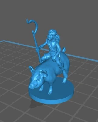 Halfling Druid Mini - DND - Pathfinder - Dungeons & Dragons - RPG - Tabletop - m