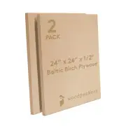 Baltic Birch Plywood, 12 mm 1/2 x 24 x 24 Inch, B/BB Grade Sheets| Woodpeckers