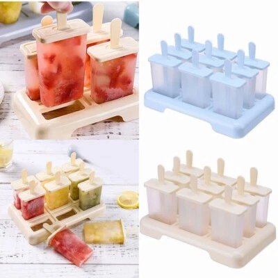 Ice Mould Cream Block Molds icy Pole Jelly Pop Popsicle Maker 4/9Frozen