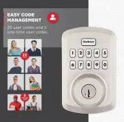 Kwikset Powerbolt 250 Keypad Satin Nickel Electronic Deadbolt Lock/ New