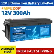 300Ah 12V LiFePO4 Lithium Iron Phosphate Battery Rechargeable BMS Camping RV