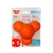 West Paw Zogoflex Tux Dispensing Dog Chew Toy Size Small(Tangerine)