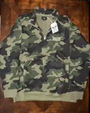 Obey Mens Camouflage Print 1/4 Zip JACKET With Pockets * SIZE M NWT *RARE