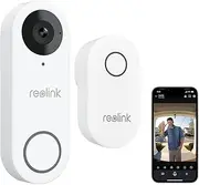 Reolink 2K Wi-Fi Doorbell Camera with Chime, 180° View, 2-Way Audio, Person/Package Detection, Waterproof, Smart Alerts, Hub Compatible, Wired Power Supply