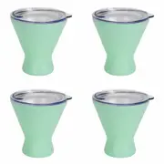 4x Annabel Trends 250ml Stainless Steel Double Walled Cocktail Cup Gelato Mint