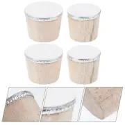 4 Pcs Bottle Plug Stopper Wood Cork Stoppers for Glass Bottles Wine