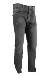 $750 Love Moschino size 33 (~33" x 33.5") Men's Black Jeans ZigZag Stitch