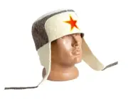 FELT HAT SAUNA Ushanka wool Russian banya כובע לסאונה