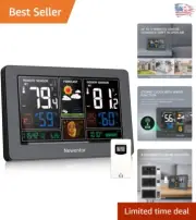 Large LCD Color Display Wireless Thermometer with Barometric Pressure Gauge