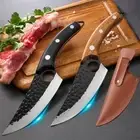 Kitchen Knife Chef Knife Japanese Steel Cleaver Santoku Paring Sharp w/Sheath