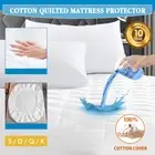 100% Waterproof Quilted Mattress Protector Topper Underlay Cotton Cover Queen/K