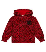 [Dolce & Gabbana Kids] Dolce & Gabbana Kids Leopard-print cotton jersey hoodie Y 14 red