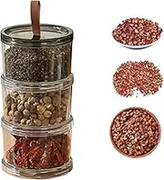 Seasoning Jars - Clear Seasoning Box | Spices Jars With Lids | Airtight Kitchen Container | Clear Bottle With Silicone Seal | Dry Fruits Boxes | Stackable Bottle Organization | Space-Saving Design