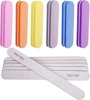 Nail File and Buffer Set (12 Pcs), Nail Files for Gel Nails Acrylic Natural Nails, limas para unas acrilicas Professional Manicure Nail File Kit 100/180 Grit Emery Board Filer Buffing Buffers Blocks
