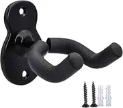 Guitar Wall Mount Hanger Hook Acoustic Electric Bass Guitar Accessories Wall Hook Hanger Black Metal Holder for All Size Guitars