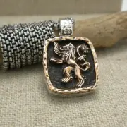 PETRICHOR Sterling Silver & Bronze Scottish Rampant Pendant Keith Jack chained