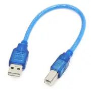 7pc USB 2.0 A Male To B Male Printer Cable High Quality 30cm SHORT Type A Male To Type B Male USB 2.0 Printer Scanner Cable Blue