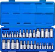 10288A Allen Hex Bit Socket Set, 32 Piece SAE and Metric Allen Socket Set, Al...