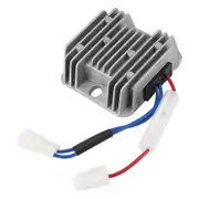 Engine Voltage Regulator 186F DC12V Aluminum Voltage Regulator AVR for KDE3500 5000 6500 6700 Generator Silver