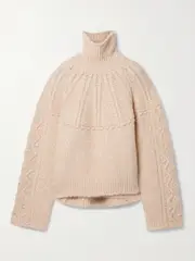 [Altuzarra] Altuzarra - Booth Cable-knit Turtleneck Sweater - Beige - small small Neutrals