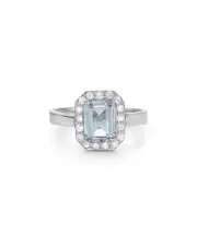 Forever Creations 14K 1.59 ct. tw. Diamond & Sapphire Halo Ring