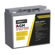 Giantz AGM Deep Cycle Battery 12V 25Ah Marine Sealed Power 4WD Solar Camping NEW
