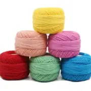 Mercerized Cotton Yarn Colorful Knitted Yarn Handmade Crochet Thread Sewing