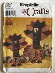 UNCUT Simplicity 7341 Seated Felt Turkeys Thanksgiving Sewing Pattern Craft